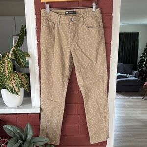 Levi's Tan Patterned Mid Rise Skinny Jeans for Women